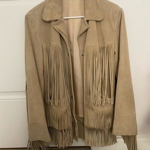 Vintage suede fringe jacket